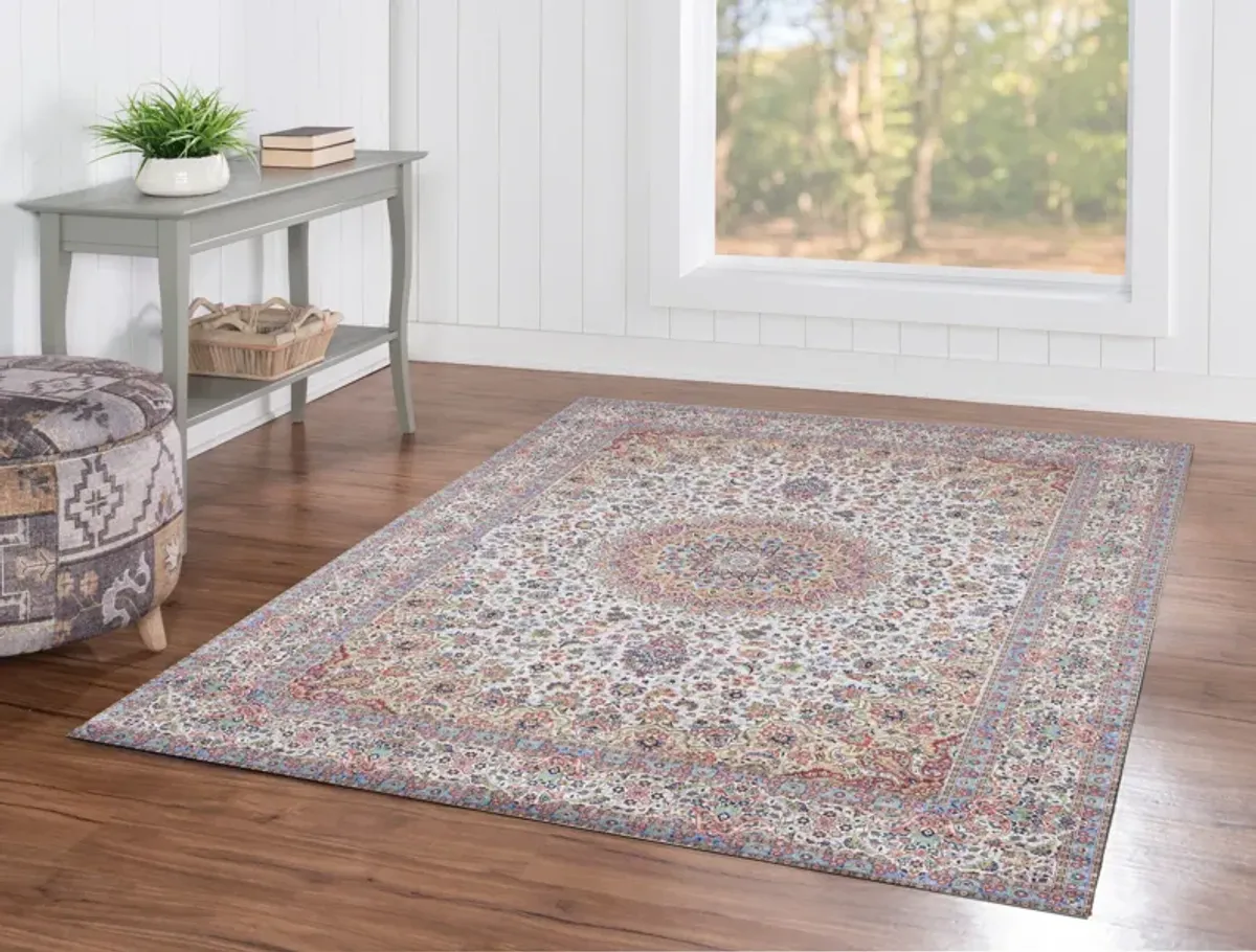 Tiede 5 X 7 Area Rug - Ivory/Blue