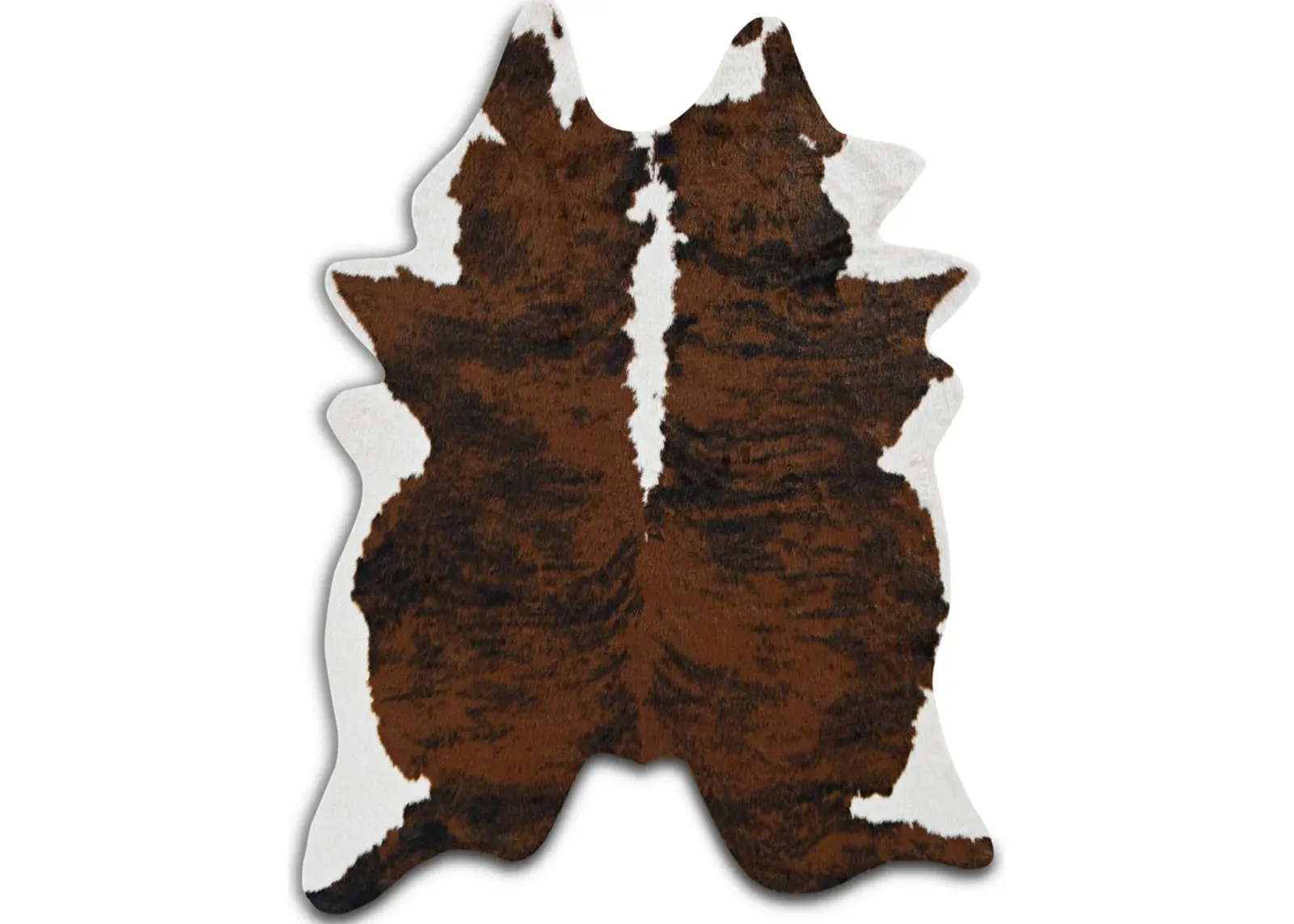 Faux Cowhide 5' x 7' Area Rug - Dark Brown