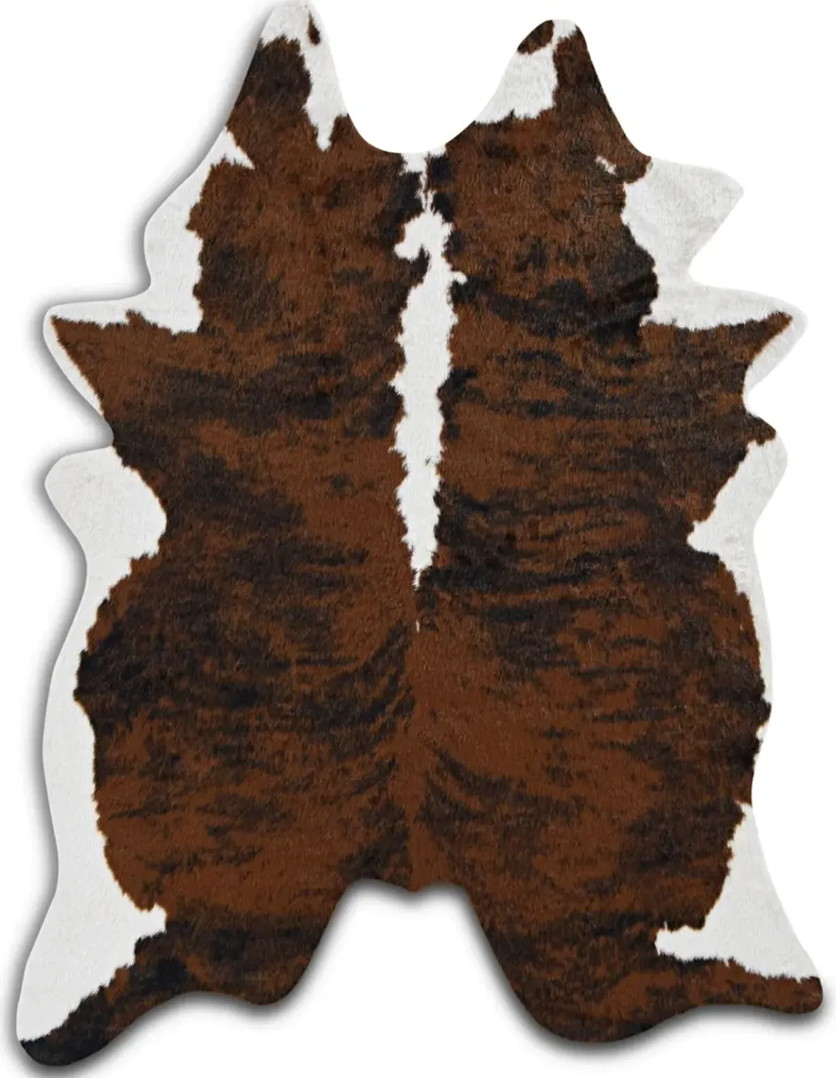 Faux Cowhide 5' x 7' Area Rug - Dark Brown