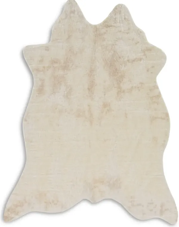 Faux Cowhide 5' x 7' Ivory Area Rug