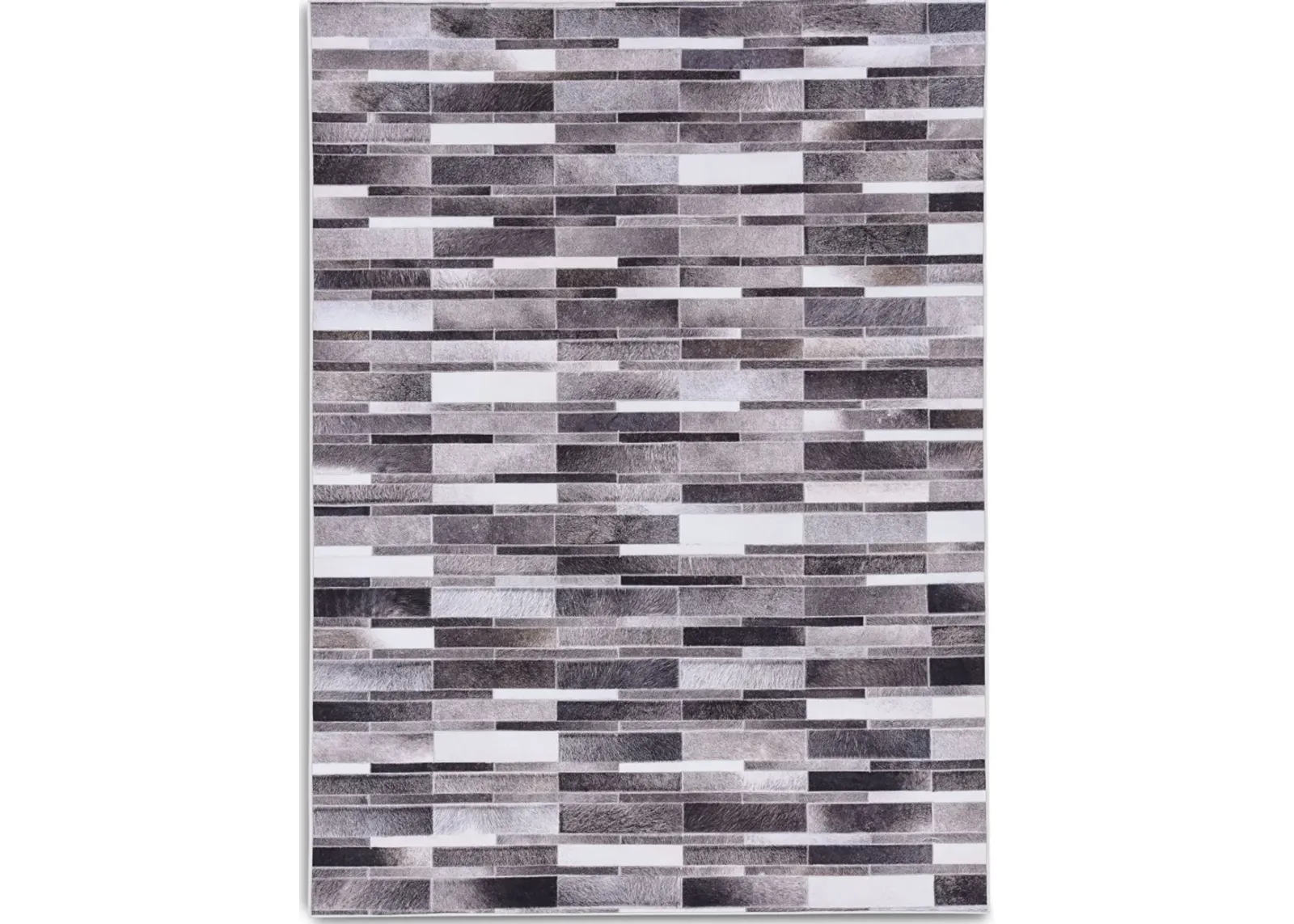 Monochromal 5 X 7 Area Rug - Gray/Ivory