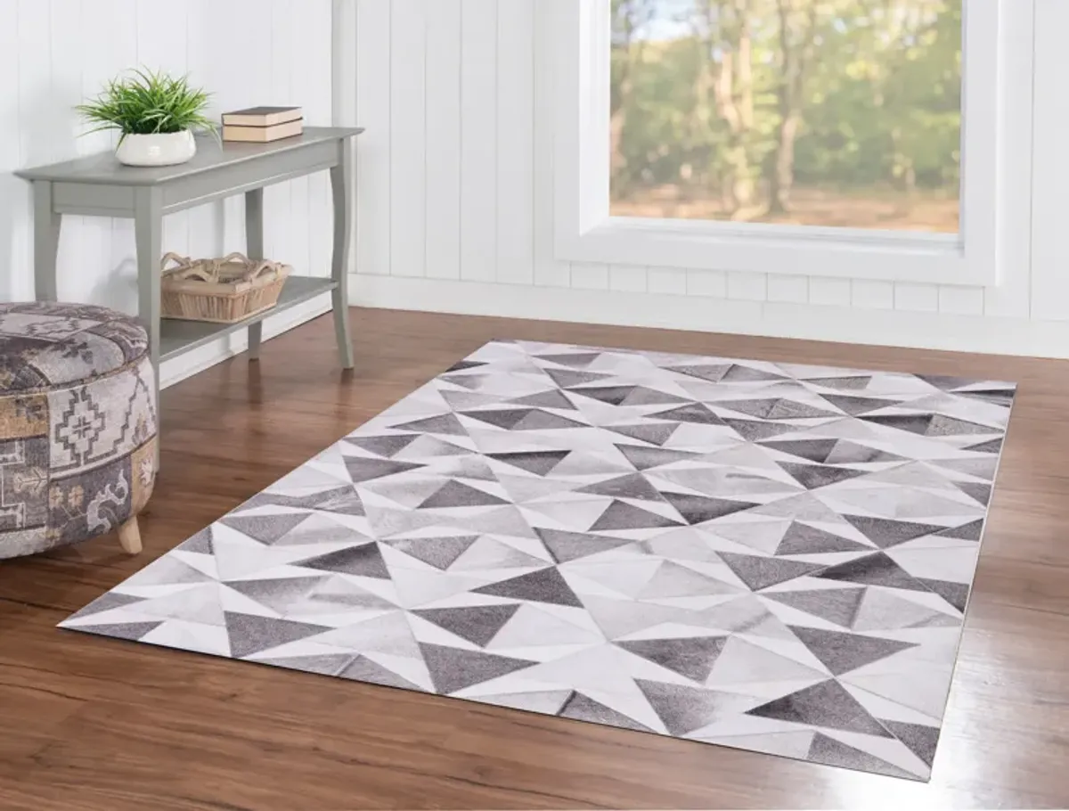 Acute 5 X 7 Area Rug - Gray/Ivory