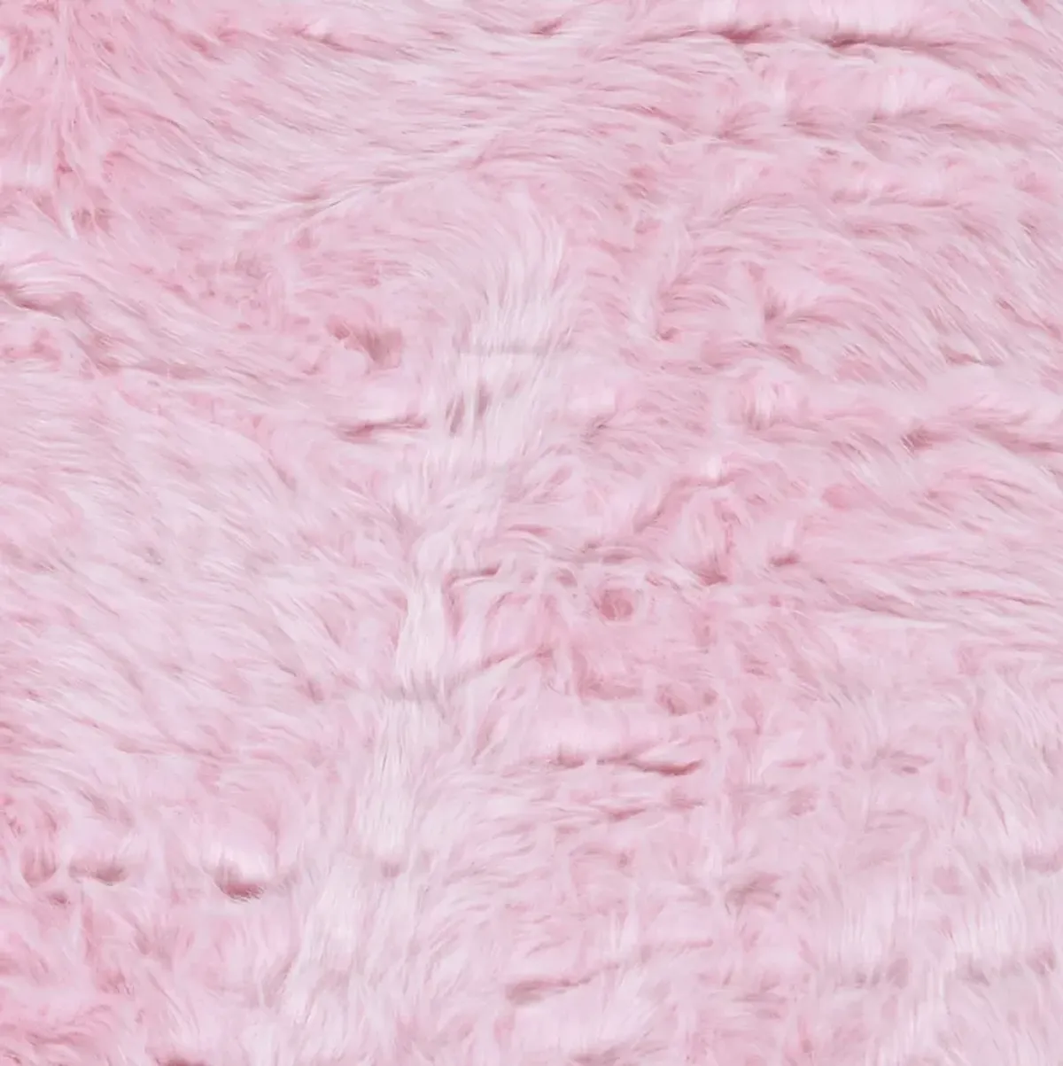 Faux Sheepskin 5 X 7 Area Rug - Pink