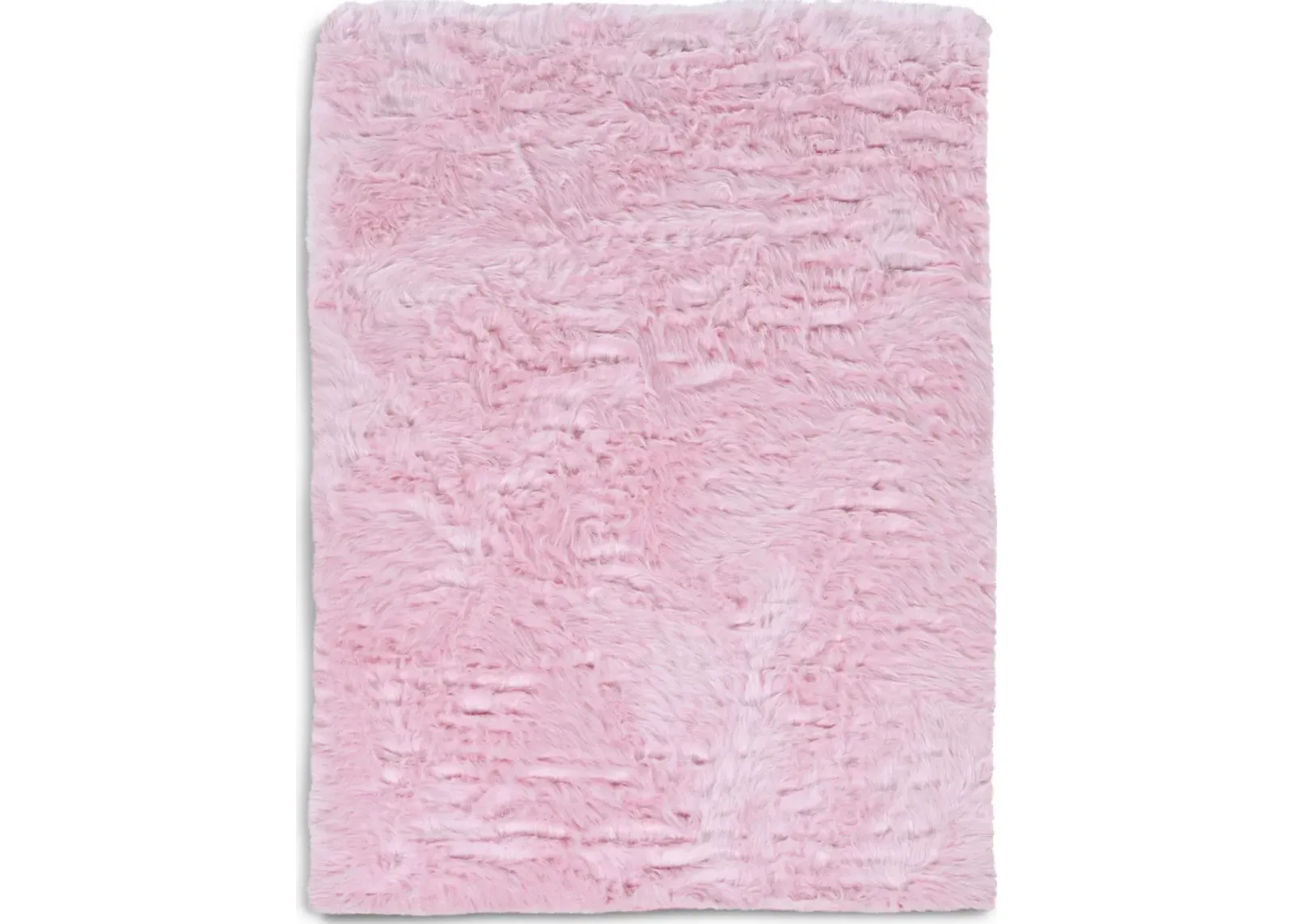 Faux Sheepskin 5 X 7 Area Rug - Pink