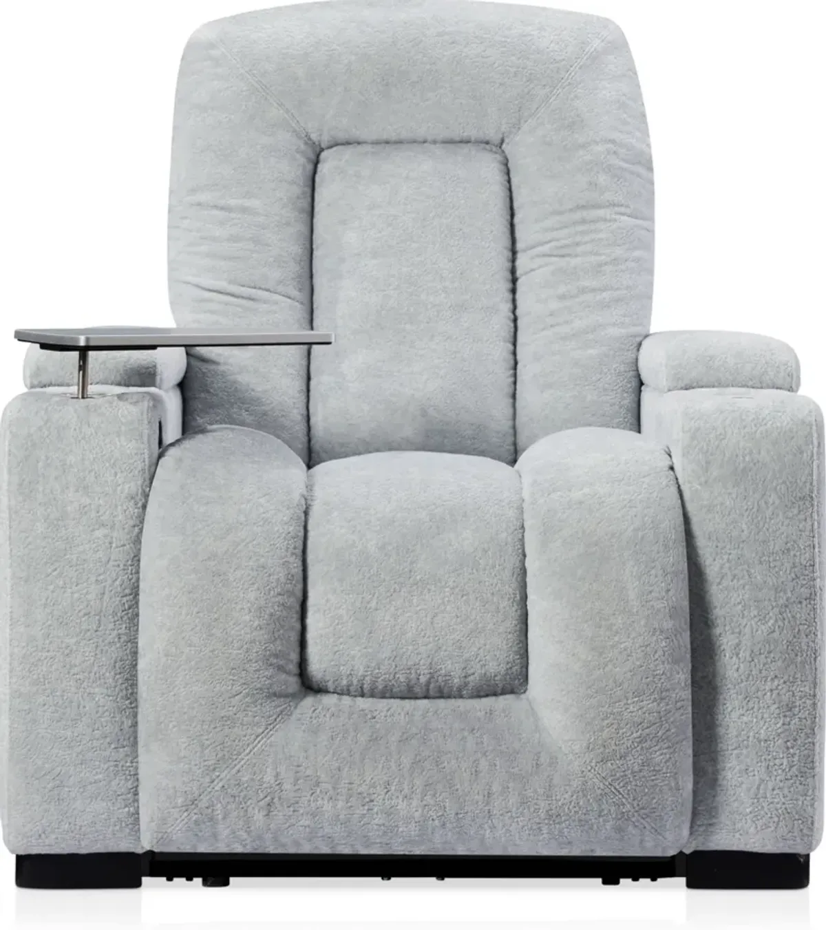 Rory Dual-Power Recliner - Light Gray