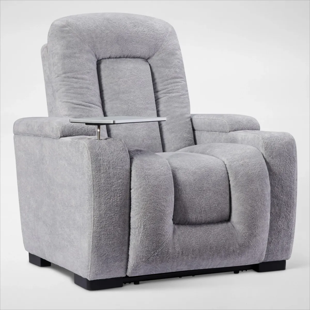 Rory Dual-Power Recliner - Light Gray