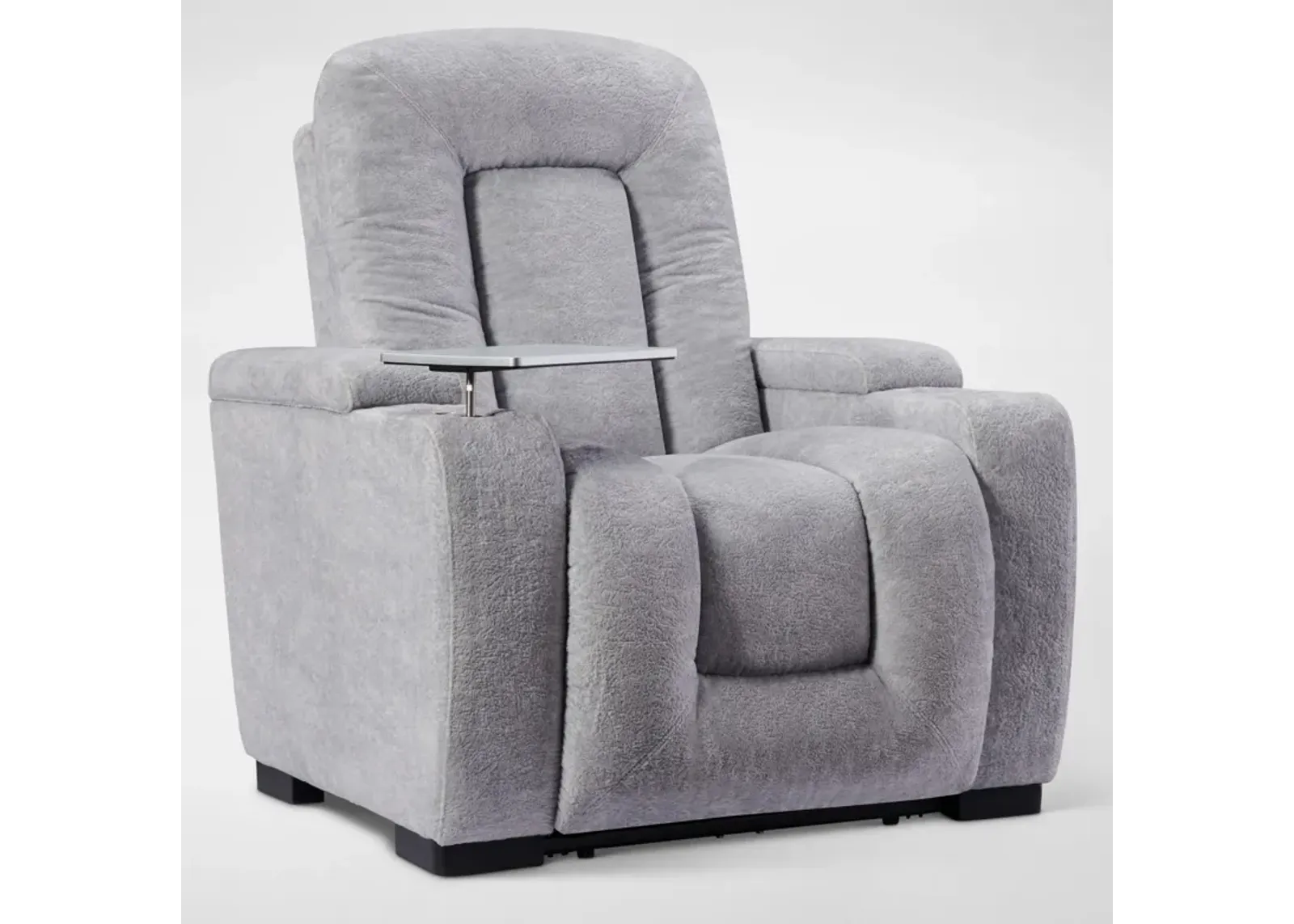 Rory Dual-Power Recliner - Light Gray