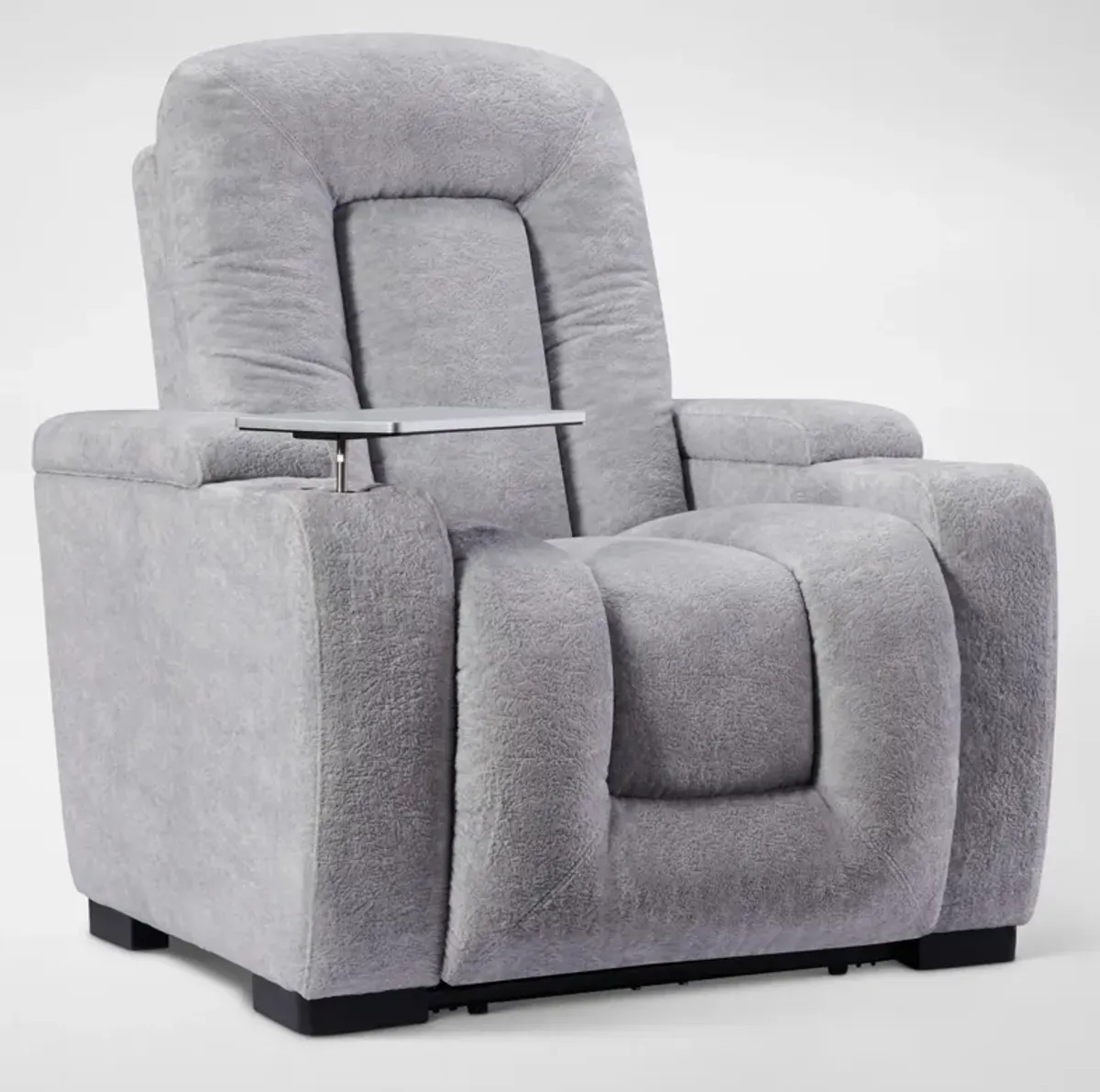 Rory Dual-Power Recliner - Light Gray