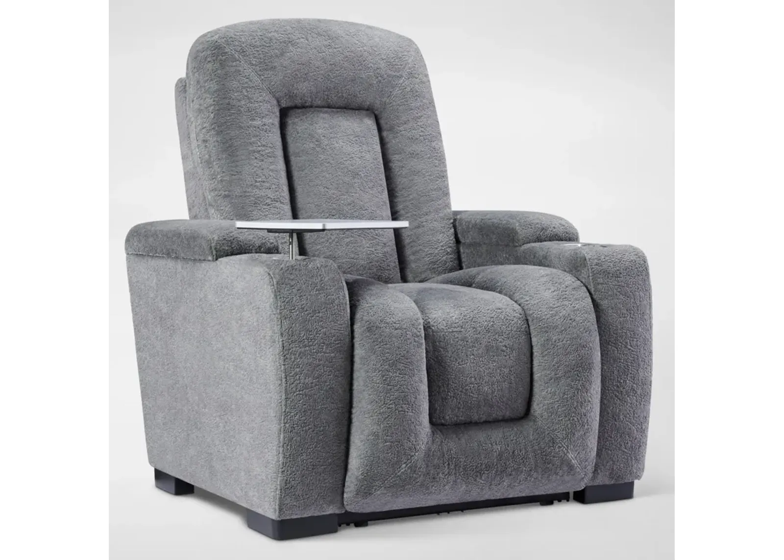 Rory Dual-Power Recliner - Charcoal