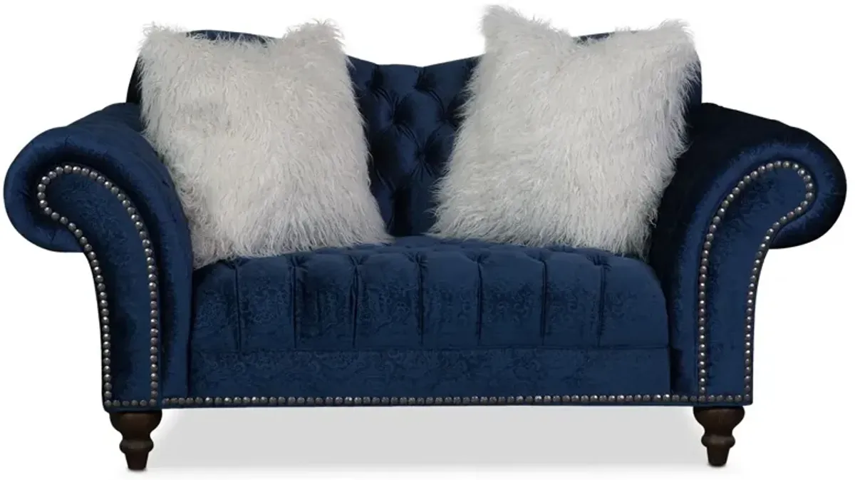 Brittney Loveseat - Navy