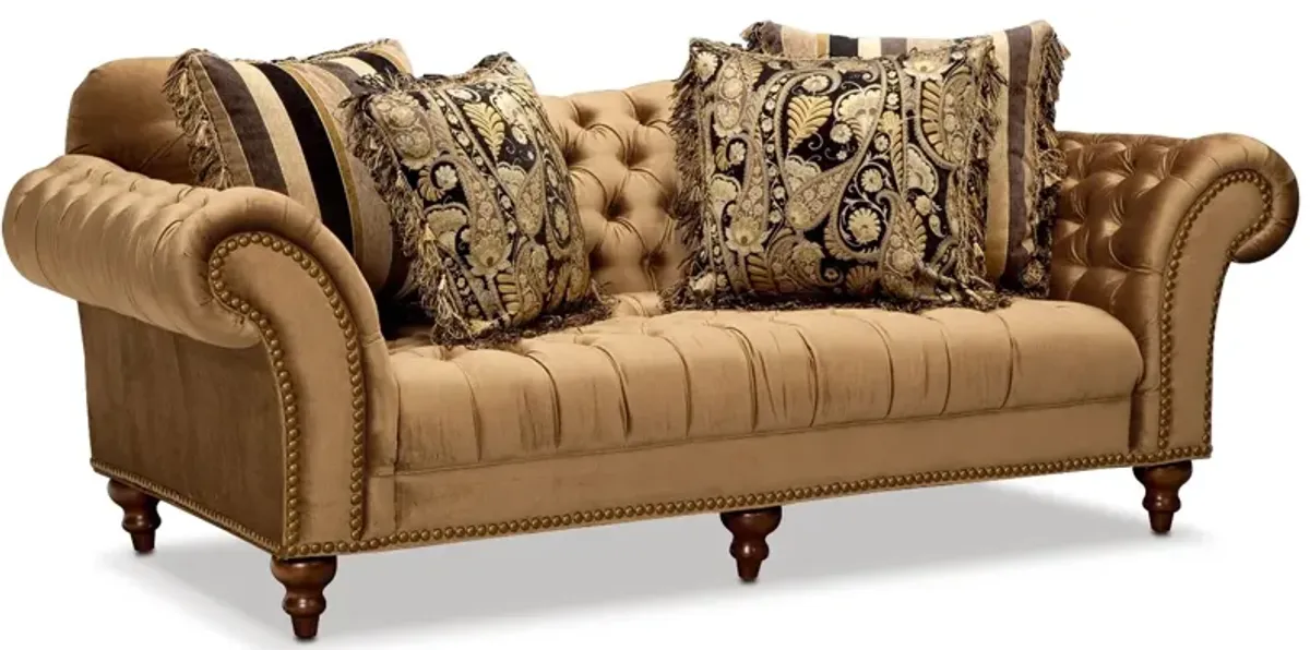 Brittney Sofa and Loveseat Set - Bronze