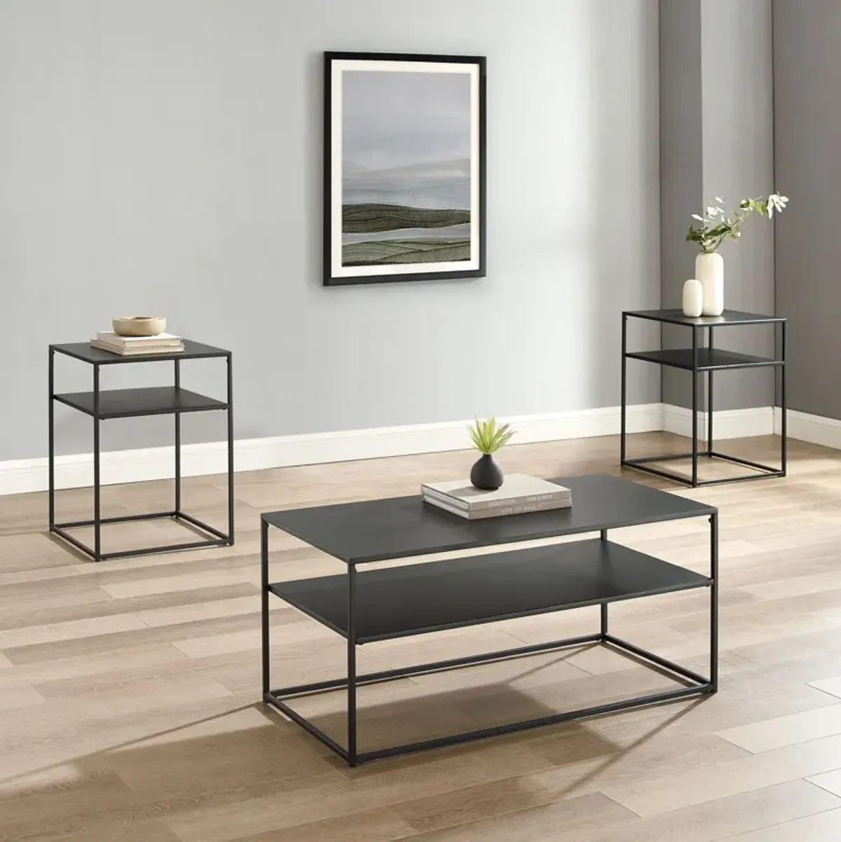 Samar 3-Piece Table Set with Coffee Table and 2 End Tables