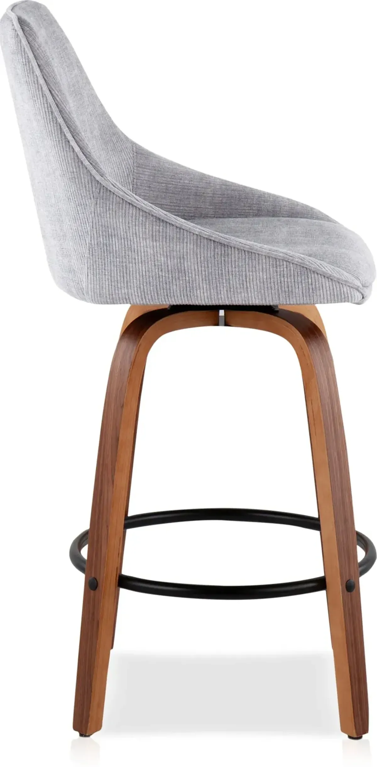 Fraser Set 2 Counter-Height Stools - Gray Corduroy