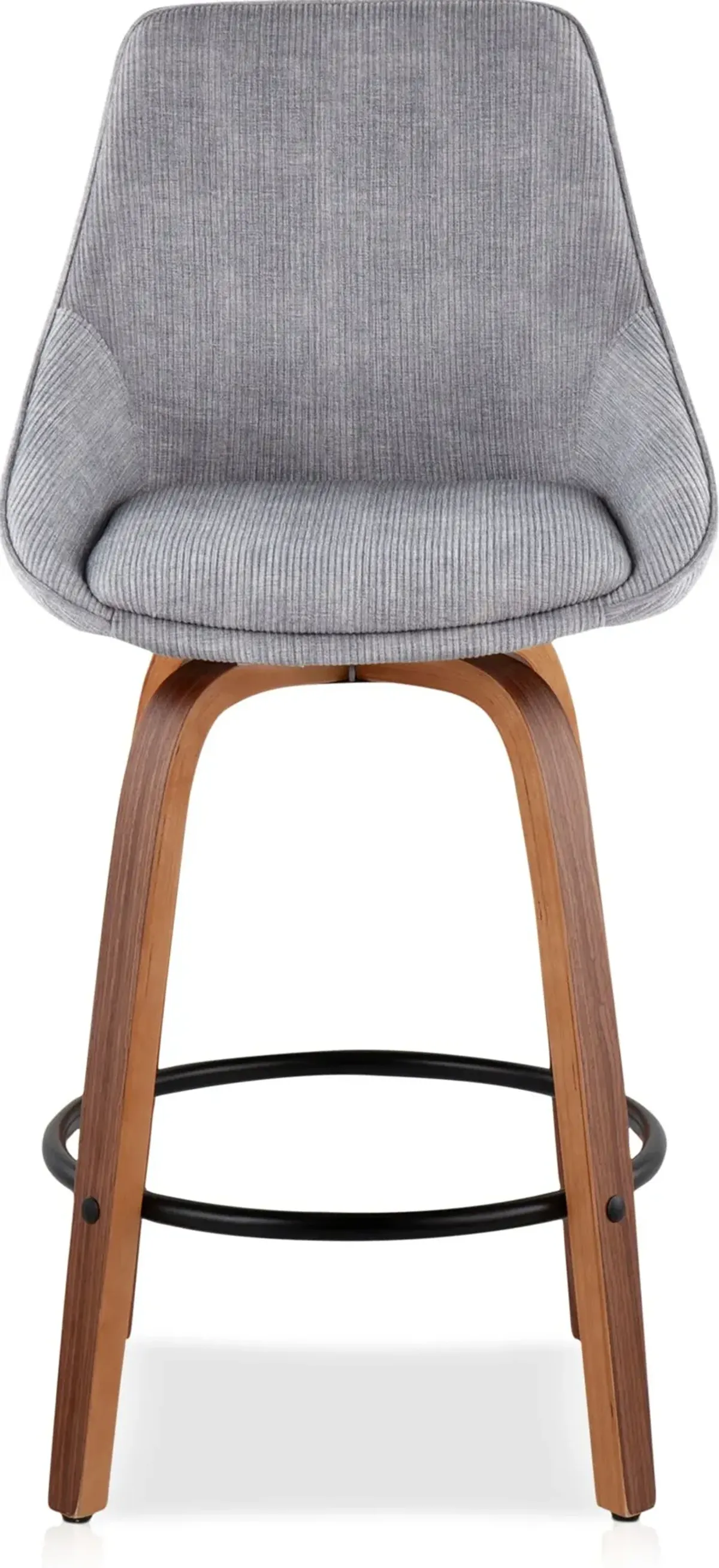 Fraser Set 2 Counter-Height Stools - Gray Corduroy