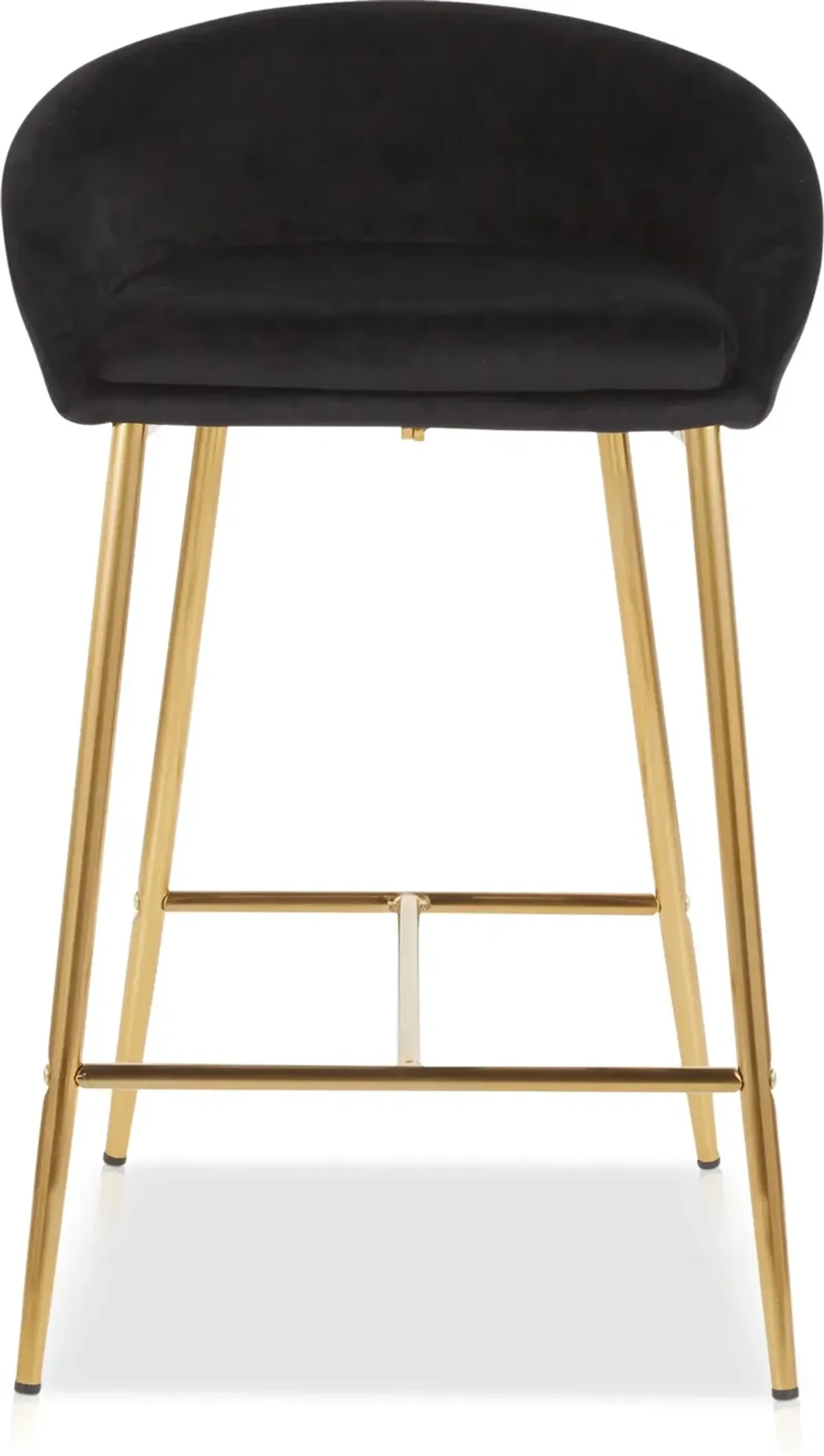 Betsy Set of 2 Counter-Height Stools - Gold/Black