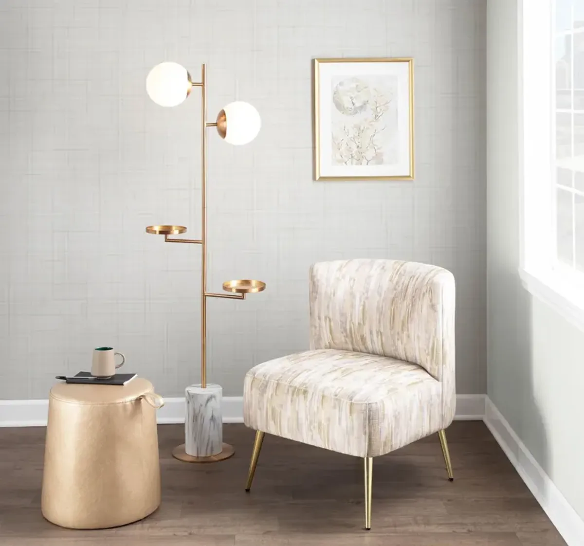 Hermione Accent Chair - Light Brown