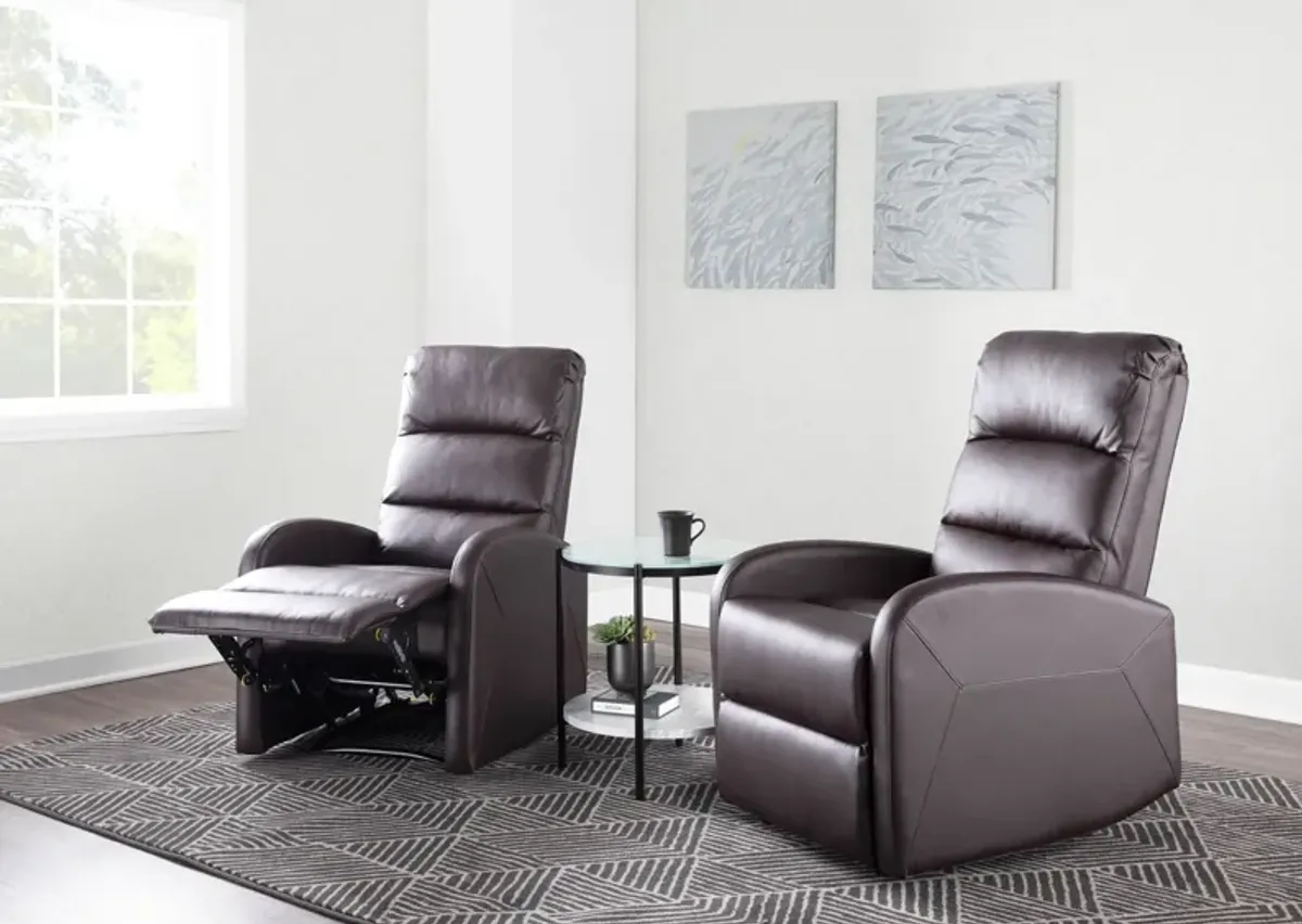 Simone Manual Recliner - Brown