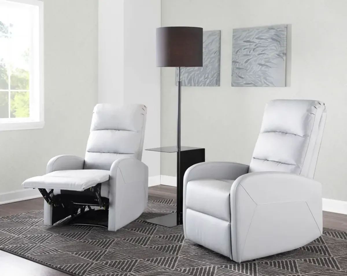 Simone Manual Recliner - Light Gray