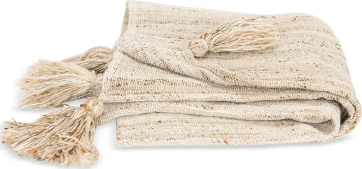 Oceana Indoor/Outdoor Throw - Beige