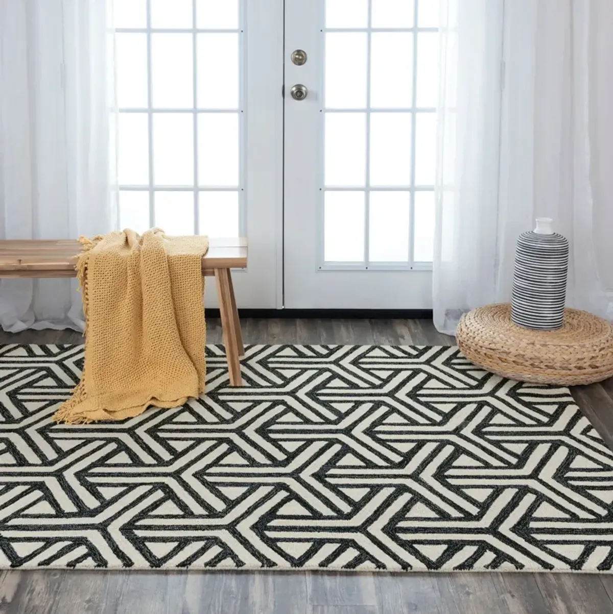 Percy 5 X 8  Area Rug - Black