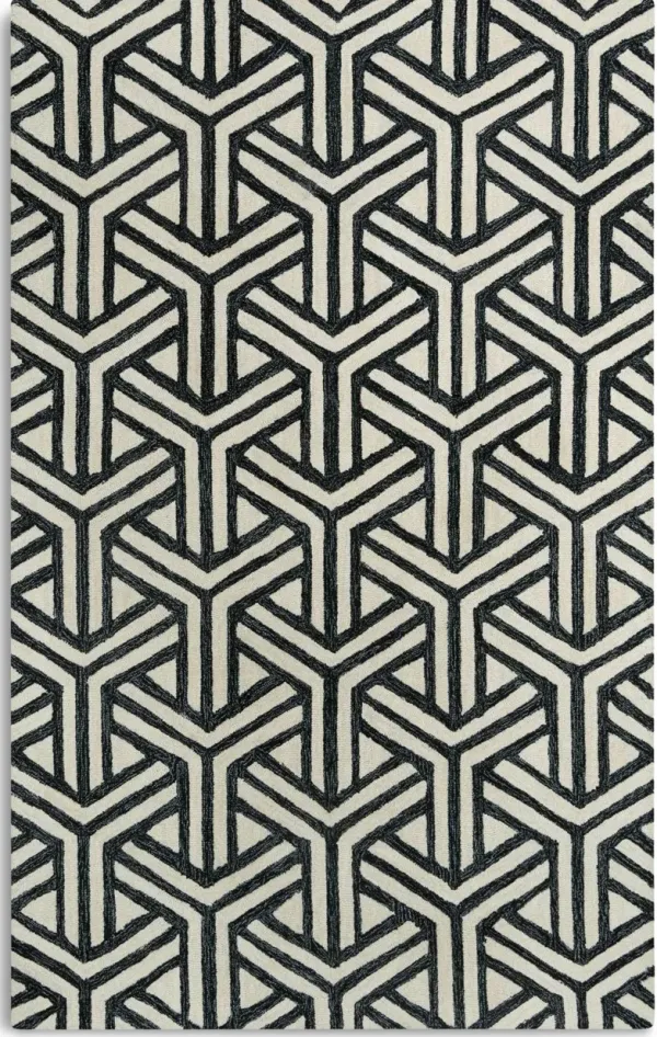 Percy 5 X 8  Area Rug - Black