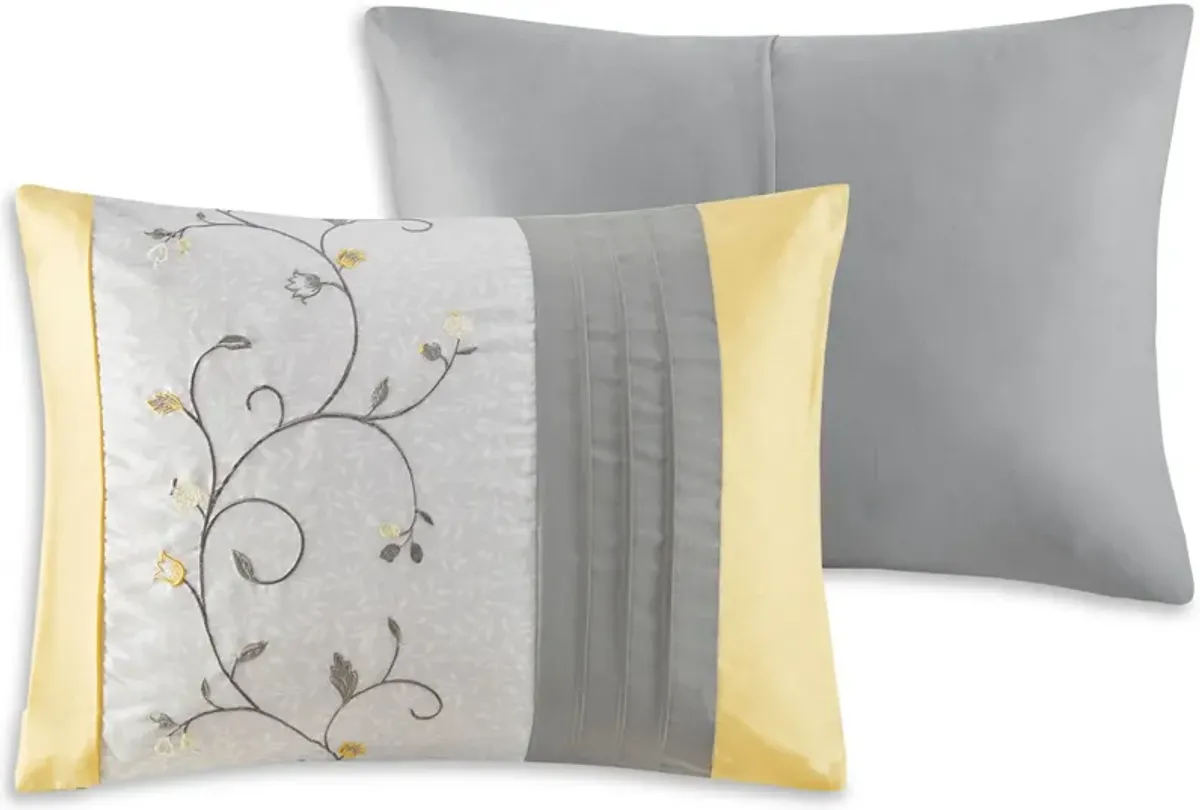 Clara Queen Comforter Set - Yellow