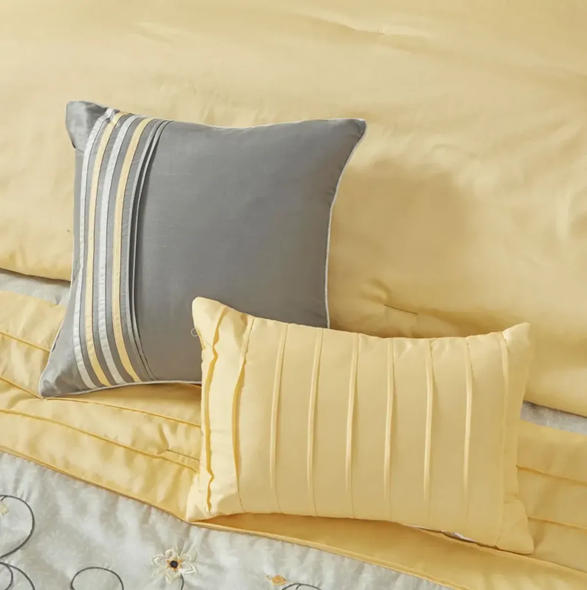 Clara California King Comforter Set - Yellow