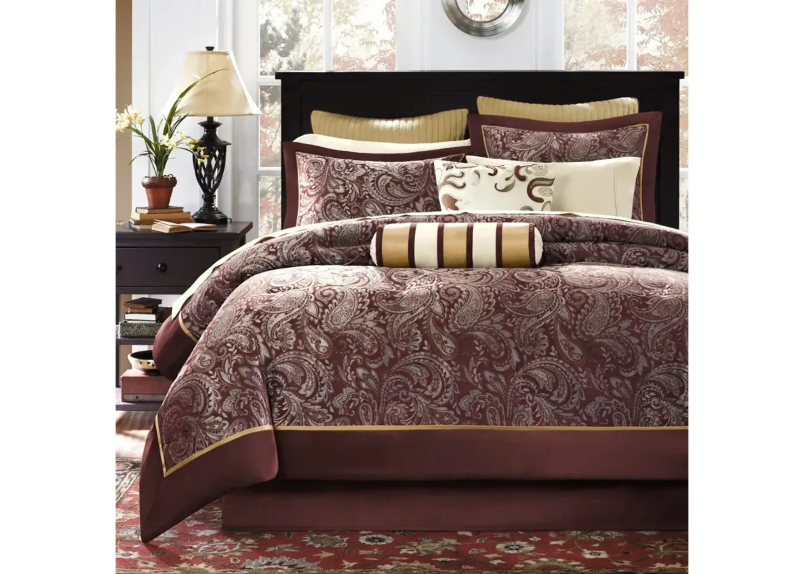 Violet Queen Complete Bed Set - Red