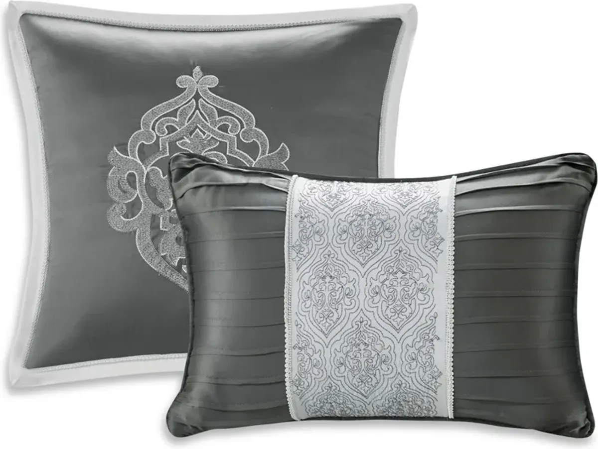 Barker Queen Comforter Set - Silver