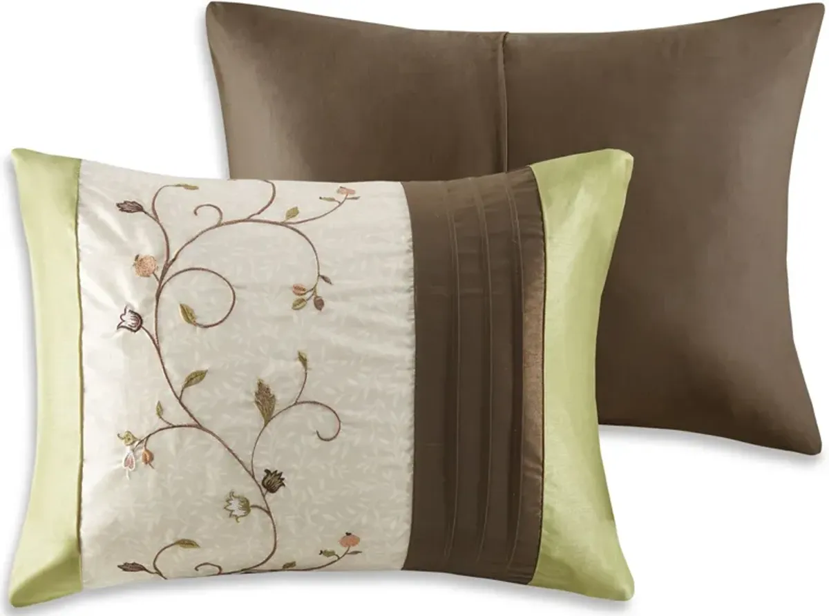 Clara Queen Comforter Set - Green