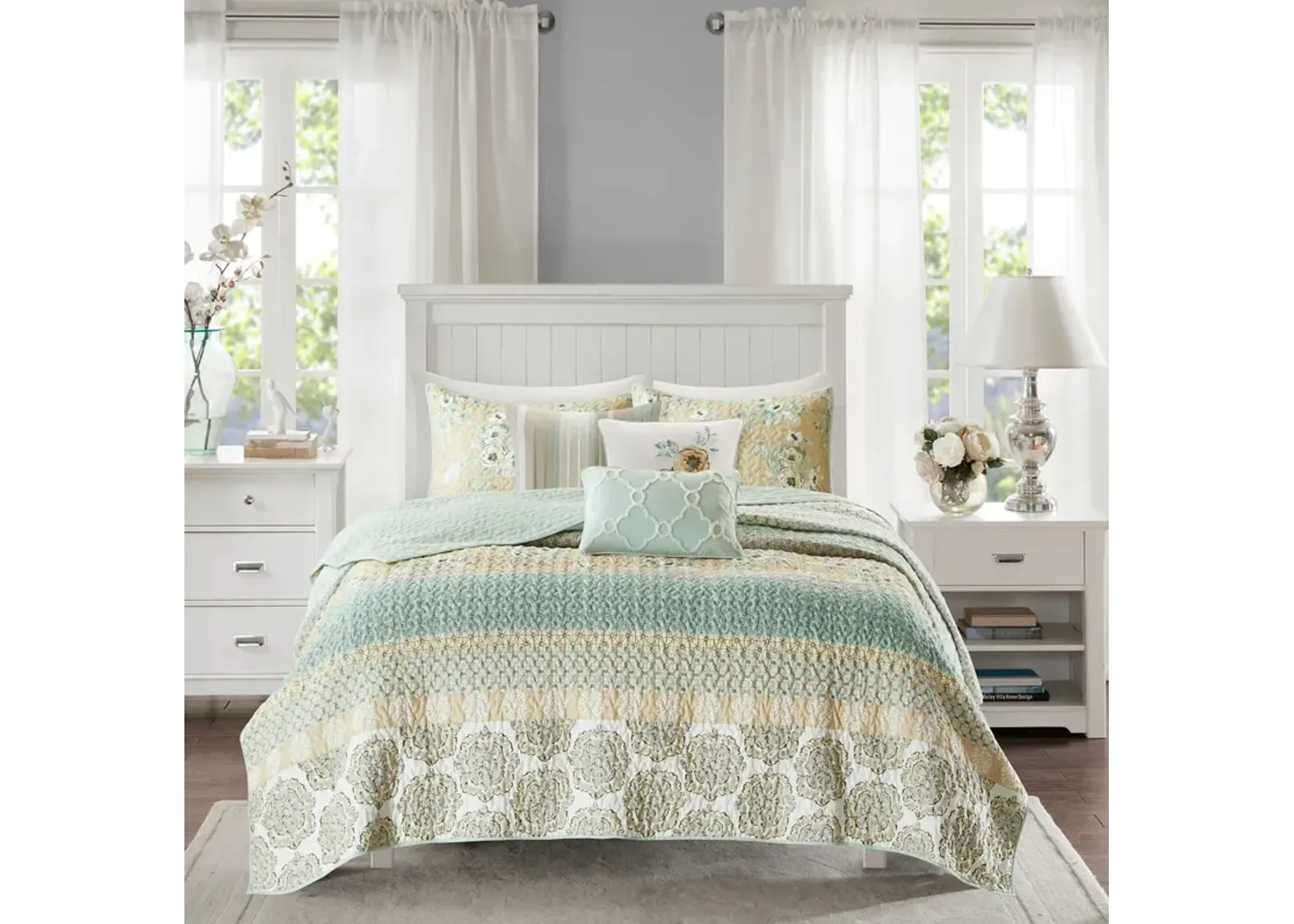 Marilla King/California King Reversible Coverlet Set