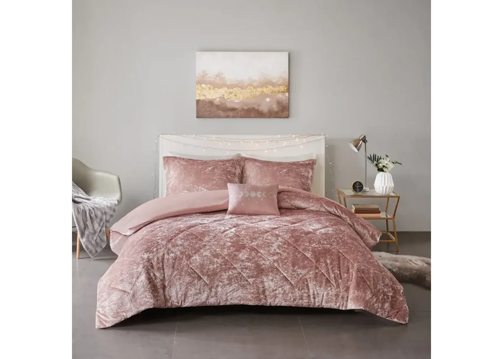 Maisie Full/Queen Duvet Cover Set - Blush