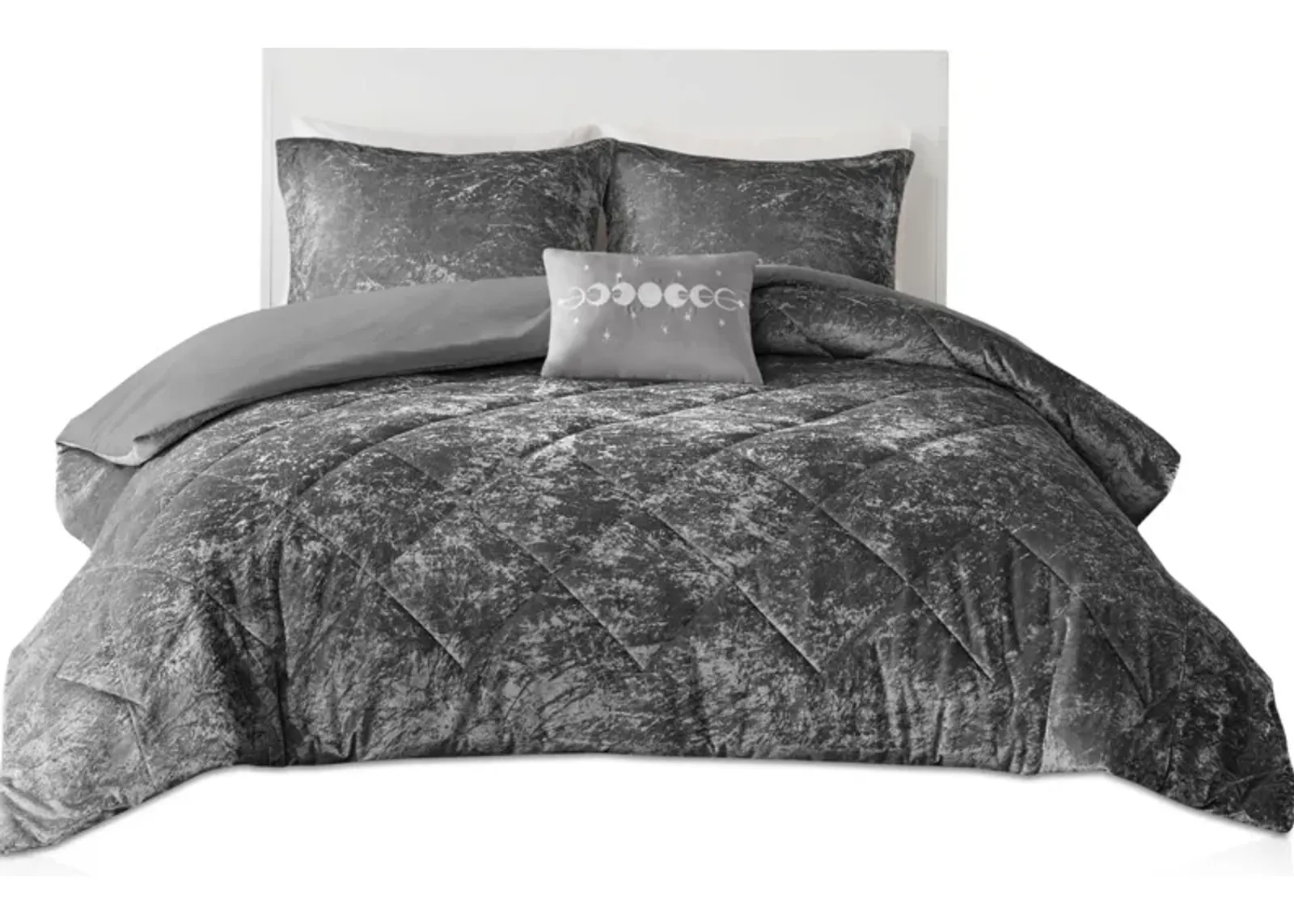 Maisie Full/Queen Duvet Cover Set - Gray