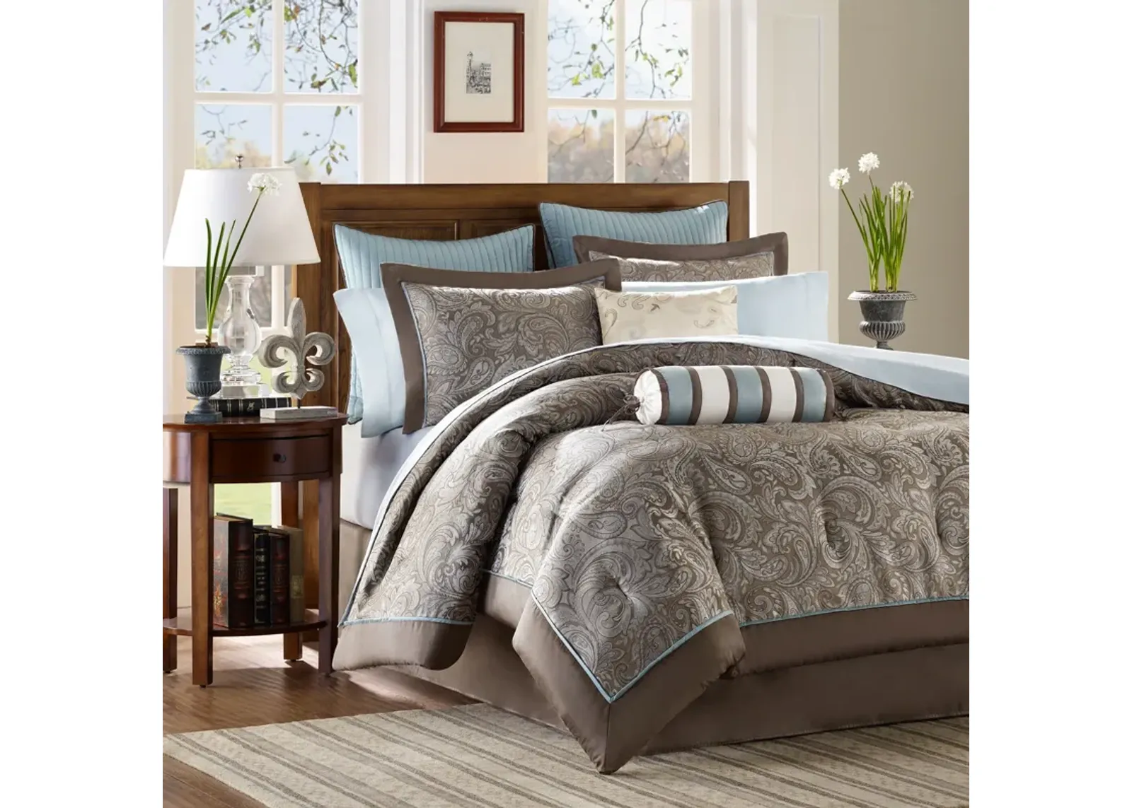 Louisiana King Complete Bed Set - Taupe