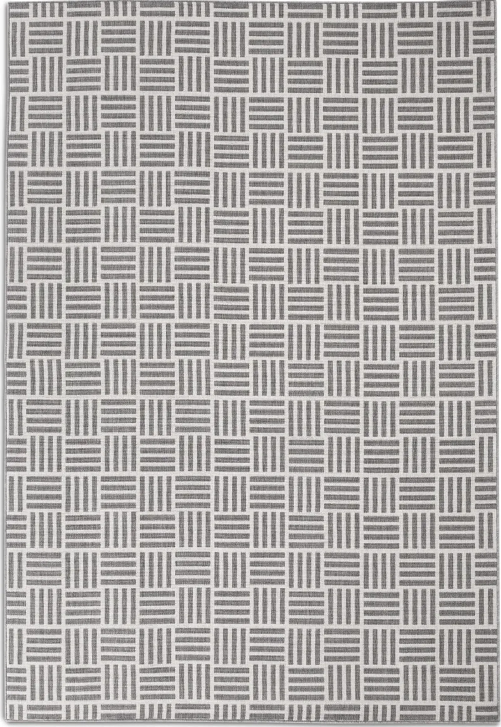 Mod Basket 5 X 8 Indoor/Outdoor Area Rug - Gray