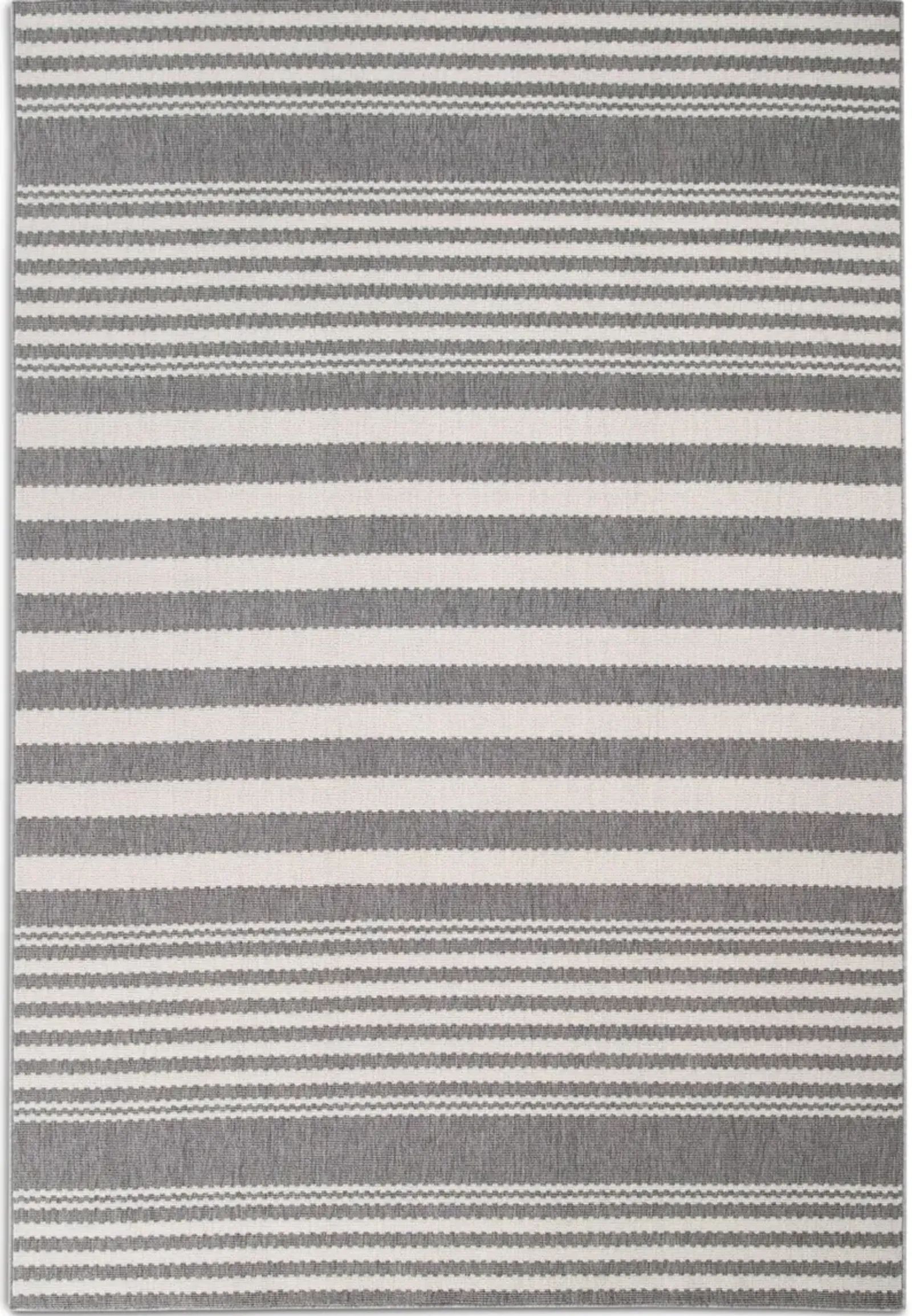 Mod Line 8 X 10 Indoor/Outdoor Area Rug - Gray