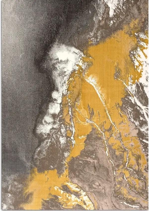 Cascades 7' X 11' Area Rug - Gray/Yellow