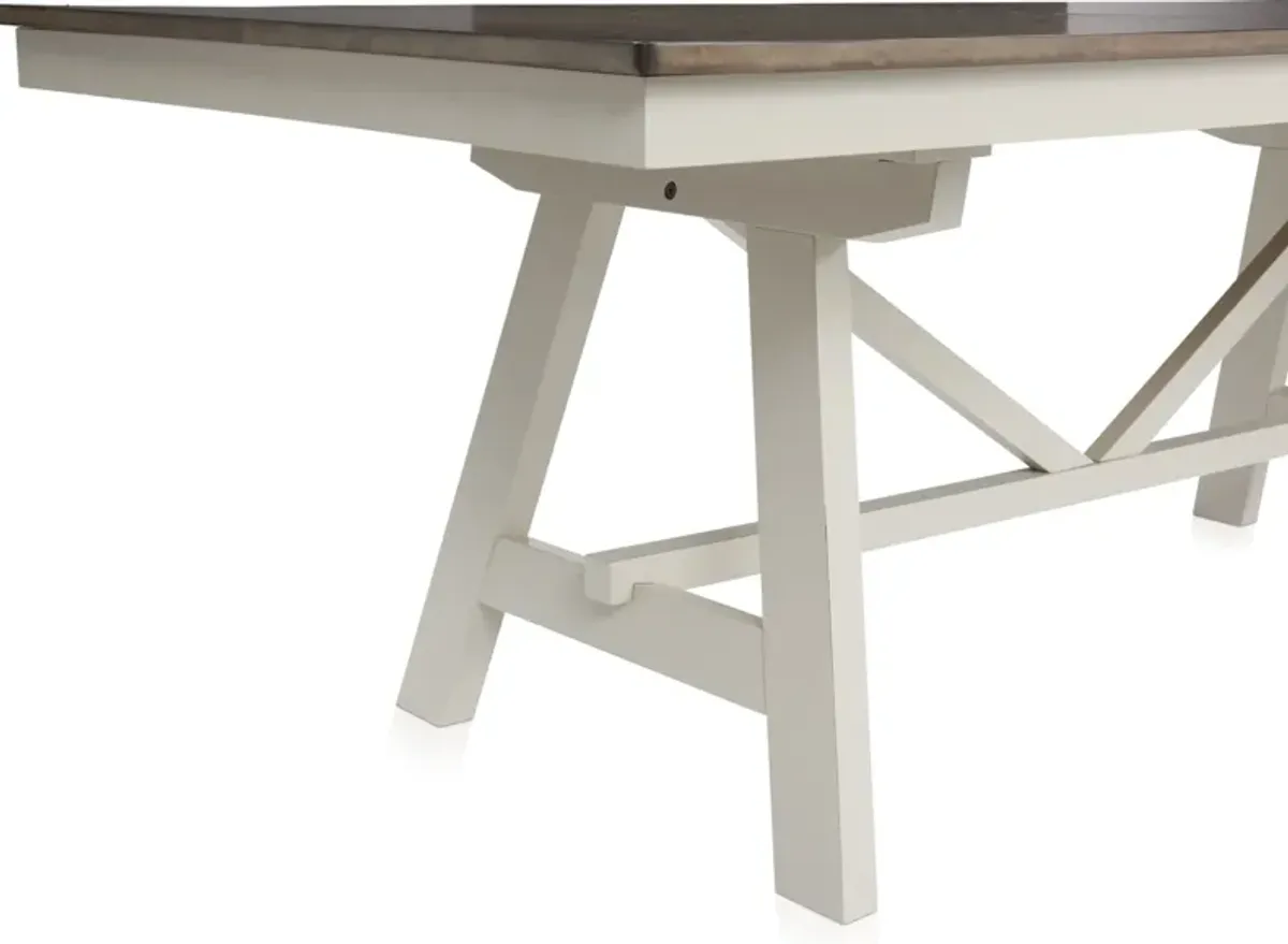 Maxwell Trestle Extendable Dining Table - Gray