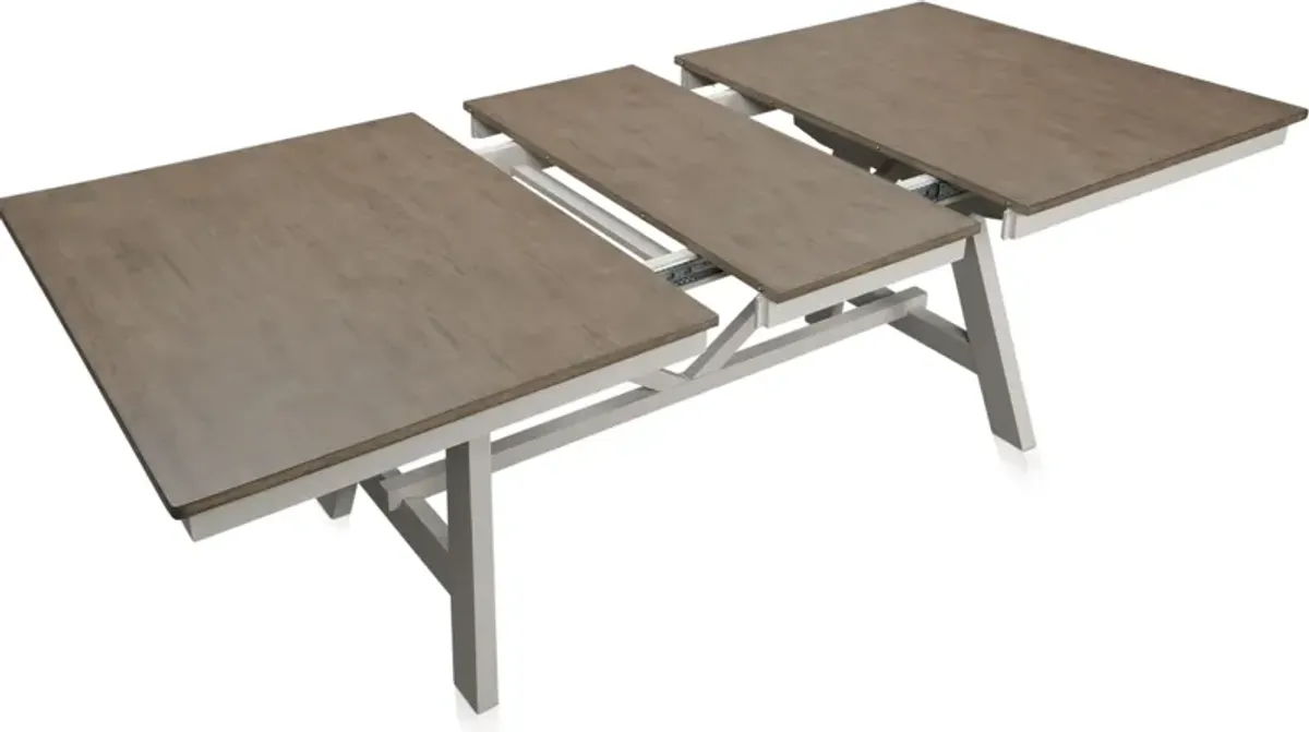 Maxwell Trestle Extendable Dining Table - Gray