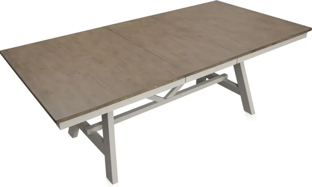 Maxwell Trestle Extendable Dining Table - Gray