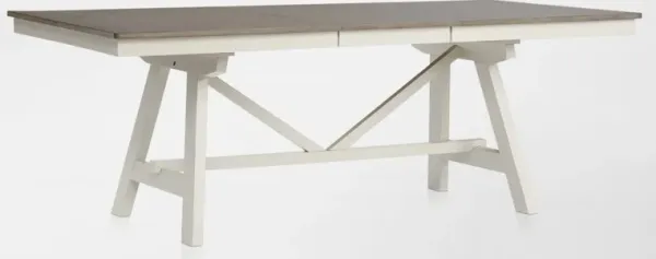 Maxwell Solid Wood Trestle Extendable Dining Table - Gray