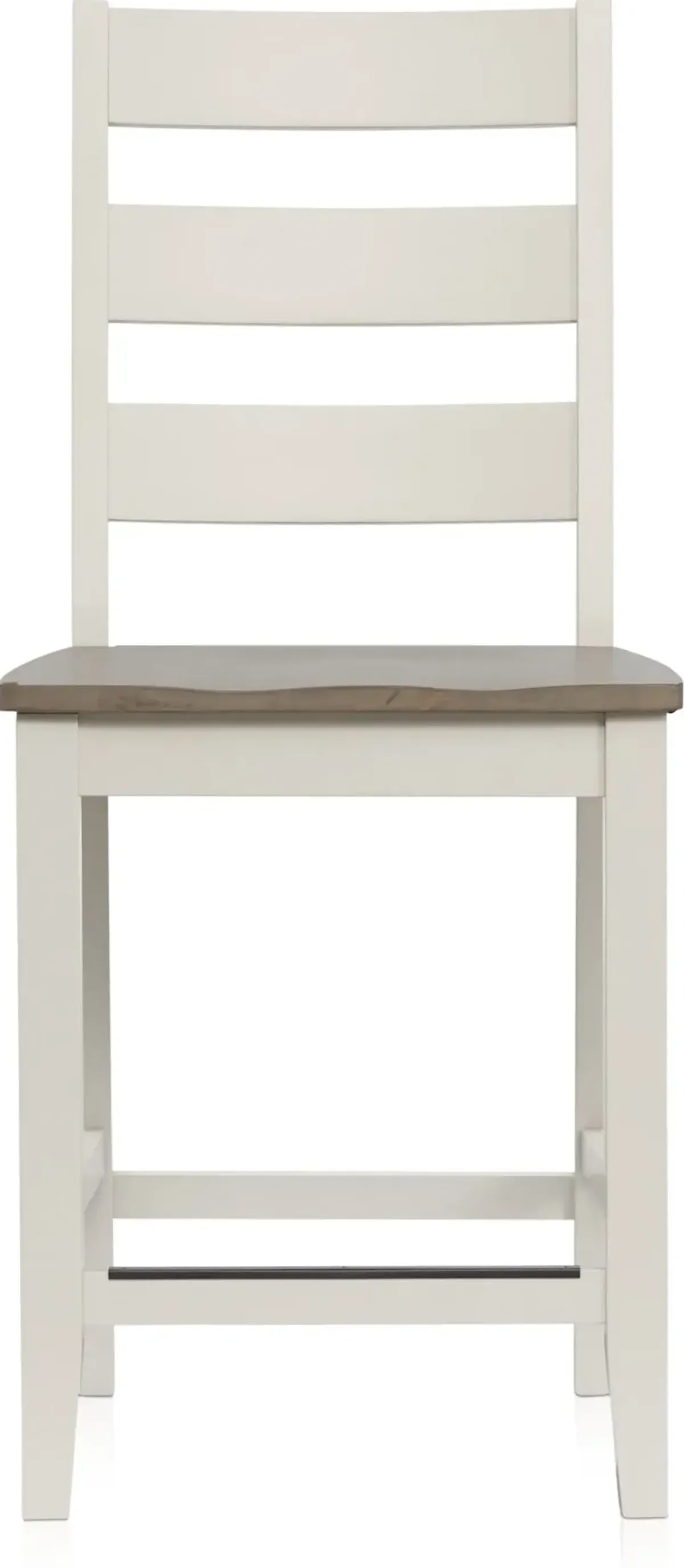 Maxwell Solid Wood Counter-Height Stool - Gray