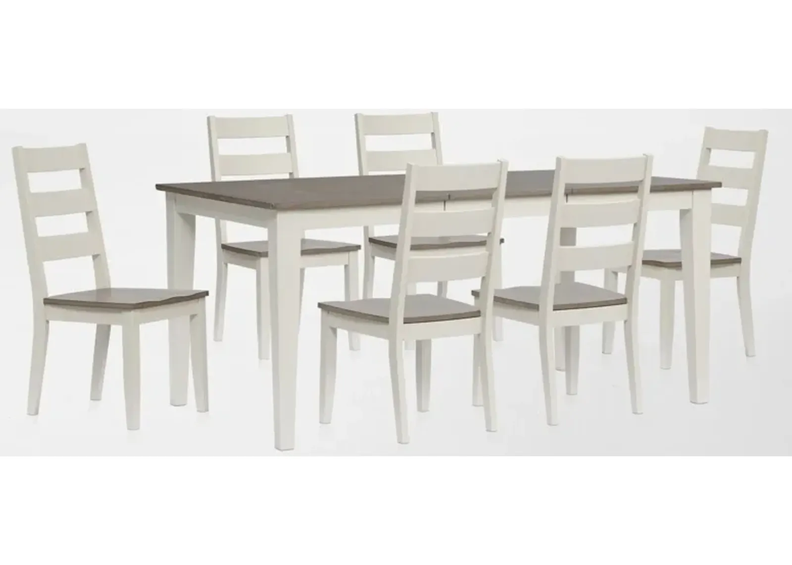 Maxwell Extendable Dining Table and 6 Chairs - Gray