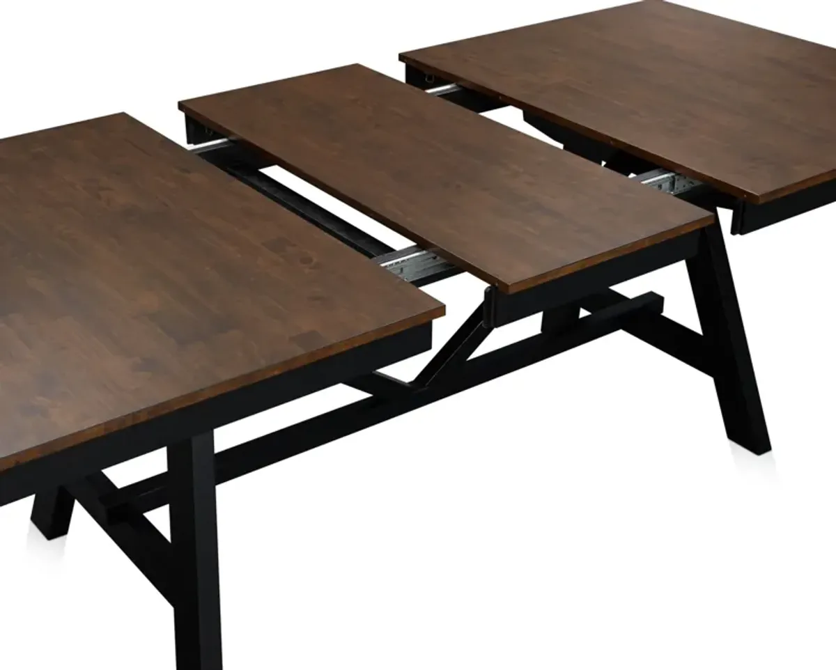 Maxwell Trestle Extendable Dining Table - Black