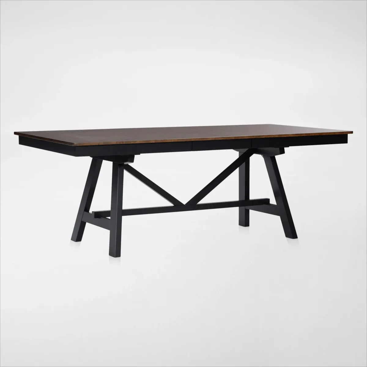 Maxwell Trestle Extendable Dining Table - Black