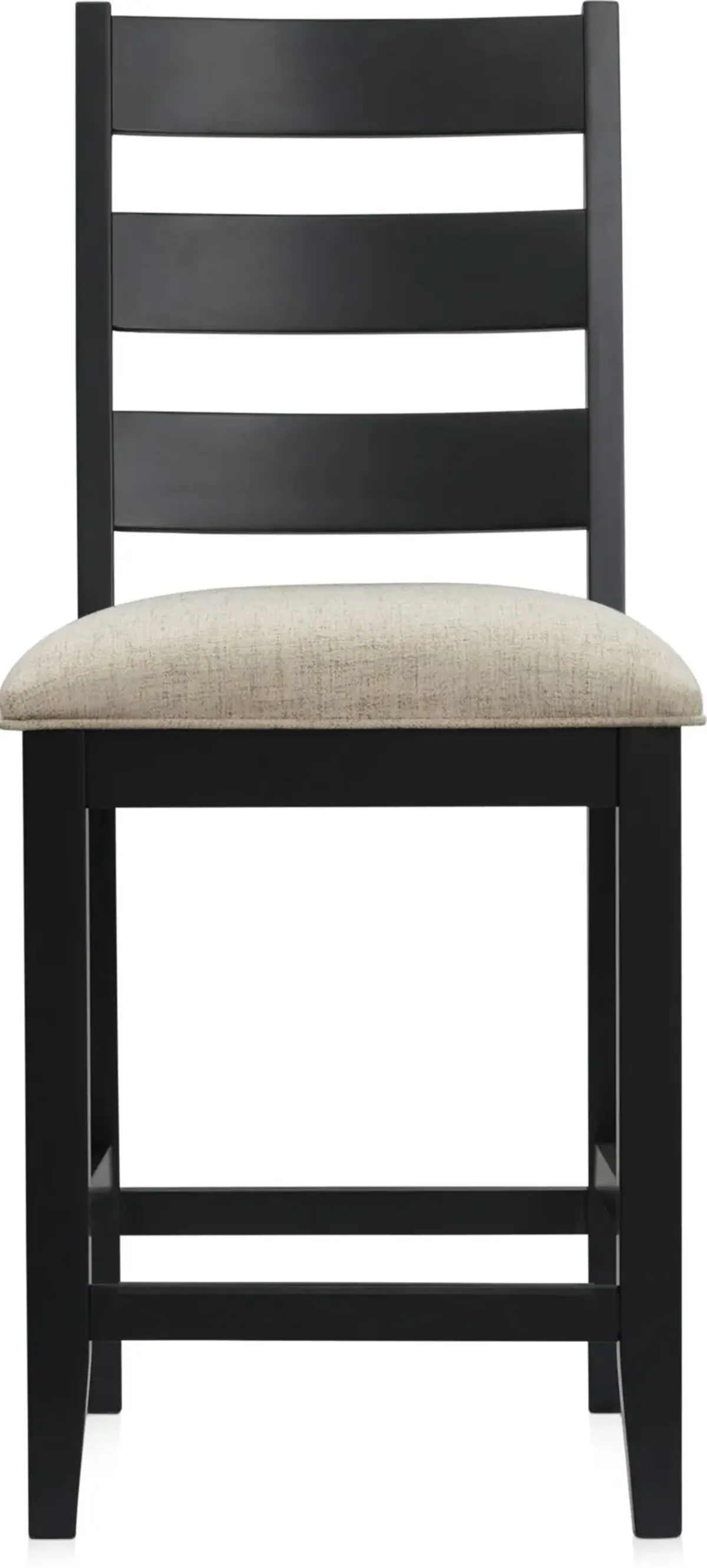 Maxwell Upholstered Counter-Height Stool - Black