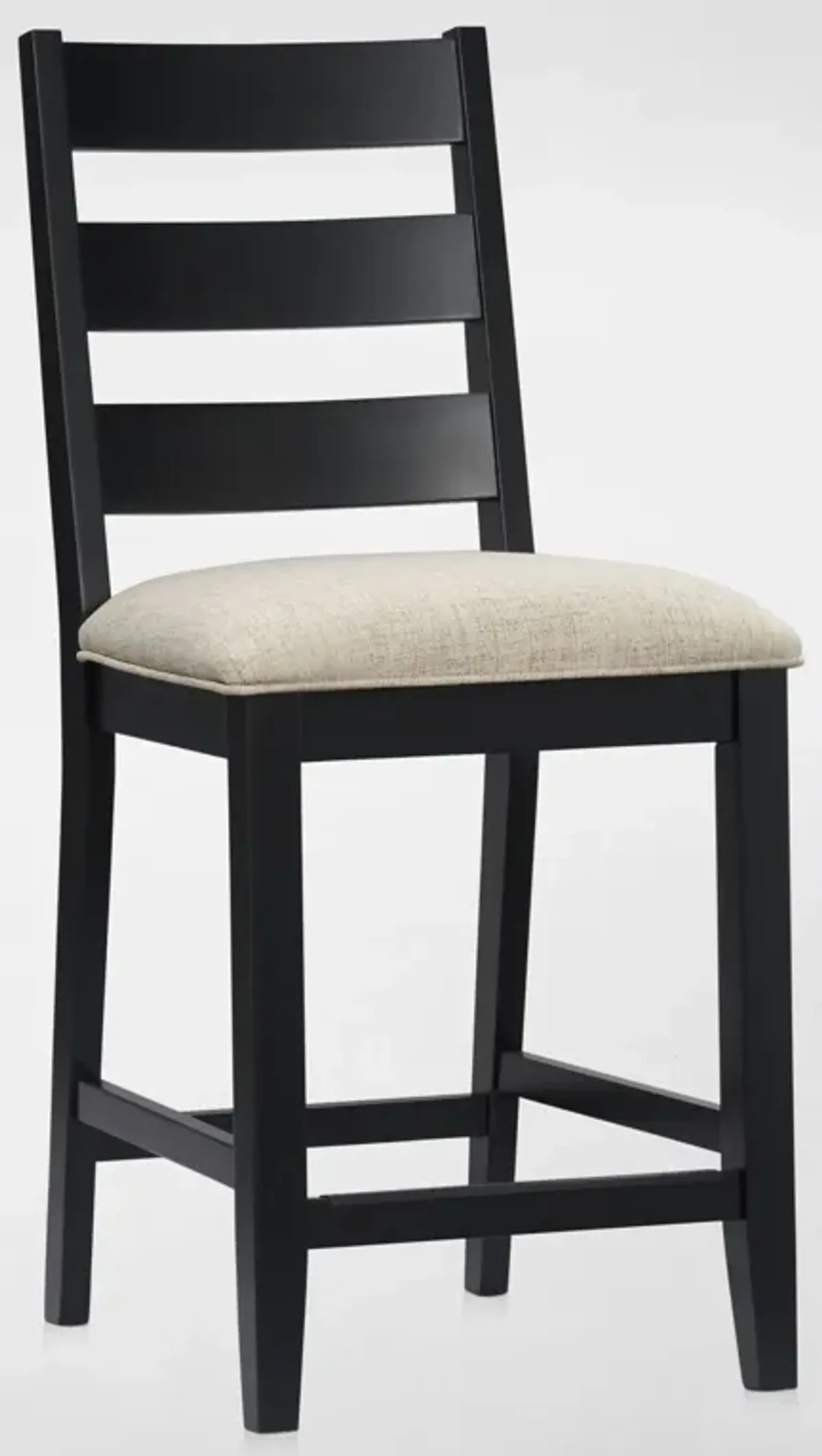 Maxwell Upholstered Counter-Height Stool - Black