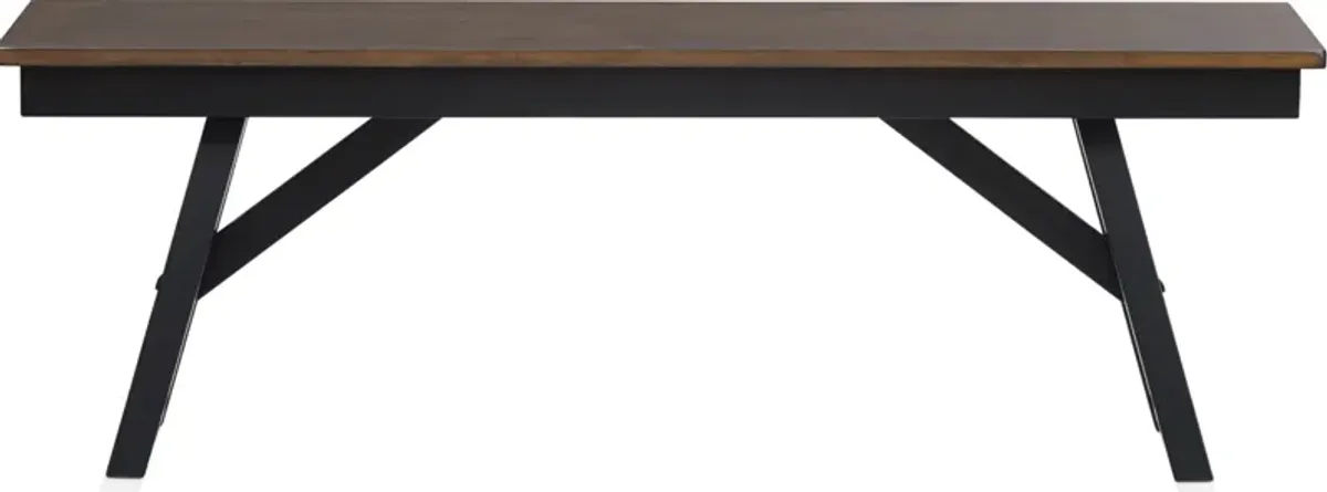 Maxwell Solid Wood Bench - Black