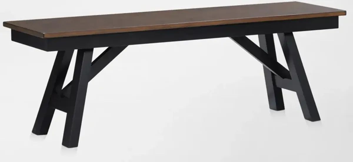 Maxwell Solid Wood Bench - Black