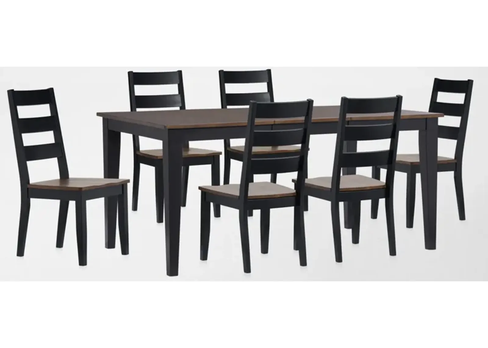 Maxwell Extendable Dining Table and 6 Chairs - Black